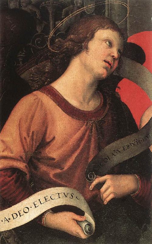 RAFFAELLO Sanzio Angel (fragment of the Baronci Altarpiece) dg Germany oil painting art